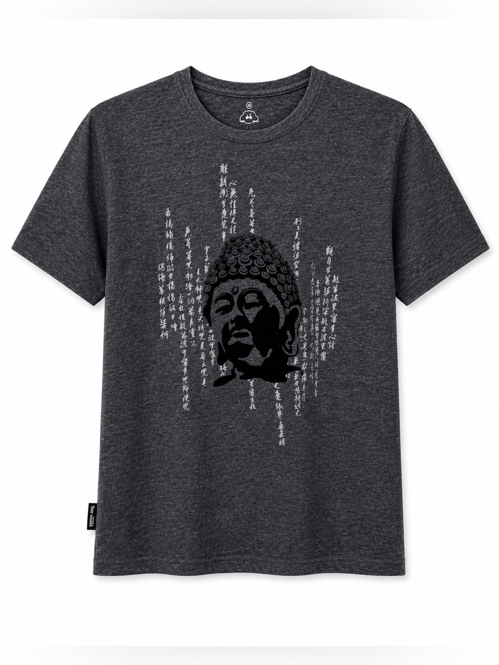 Zengong Ping 360 Walking With Buddha Charcoal Graphic Tee Men’s M Zen Spiritual